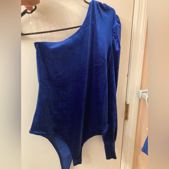 Shinestar Tops - Velour Blue Top